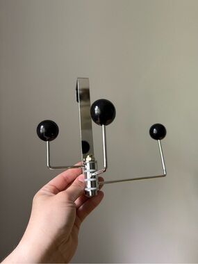 3 Hook Eames Hang-It-All Over Door Coat Herman Miller Black Chrome Metal Repro